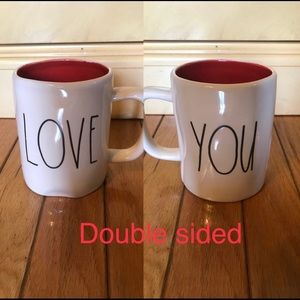 New Rae Dunn Love you Double Sided Mug